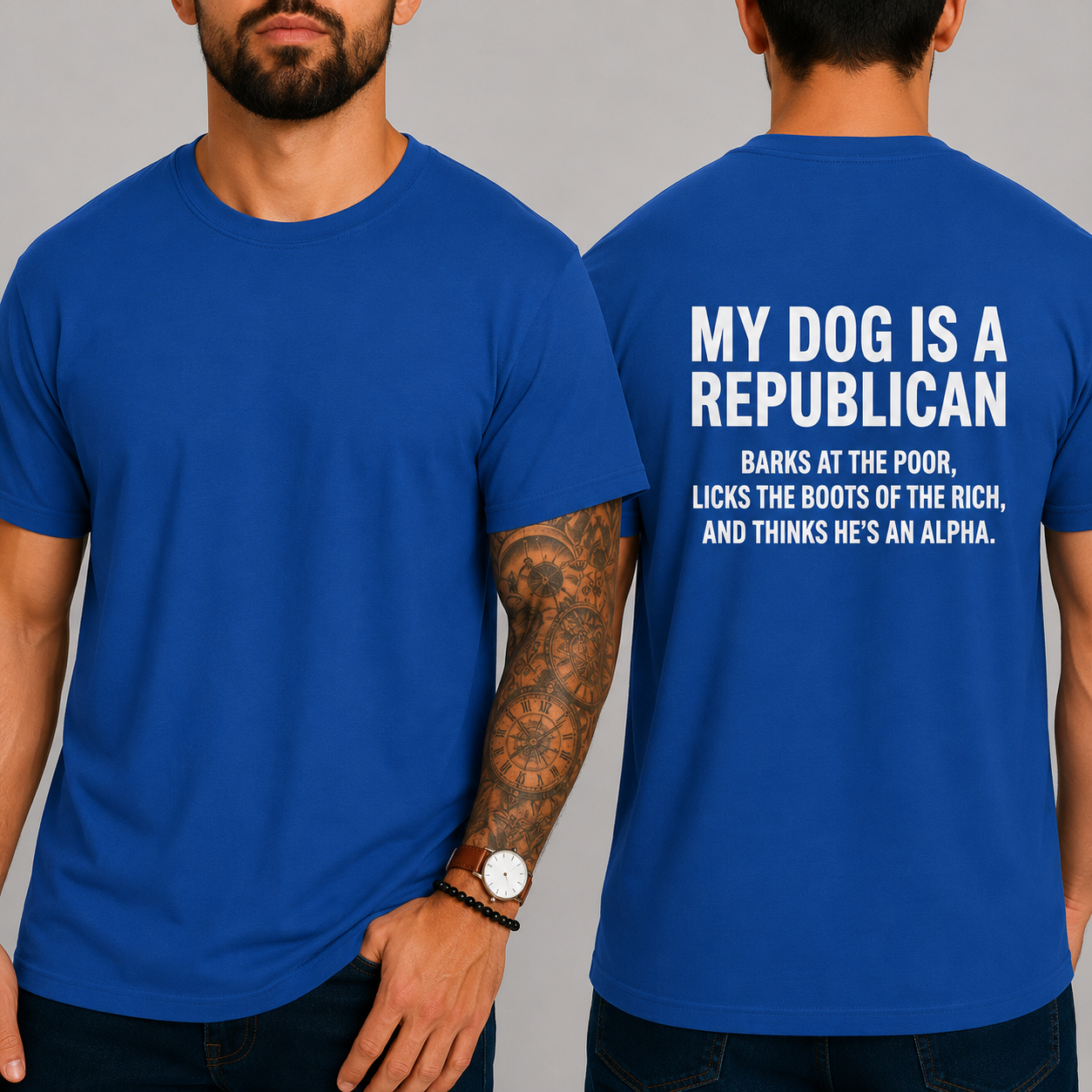 My Dog Is A Republican Cotton T-shirt Political Tee Funny Shirts Democrat Shirt Liberal Tee