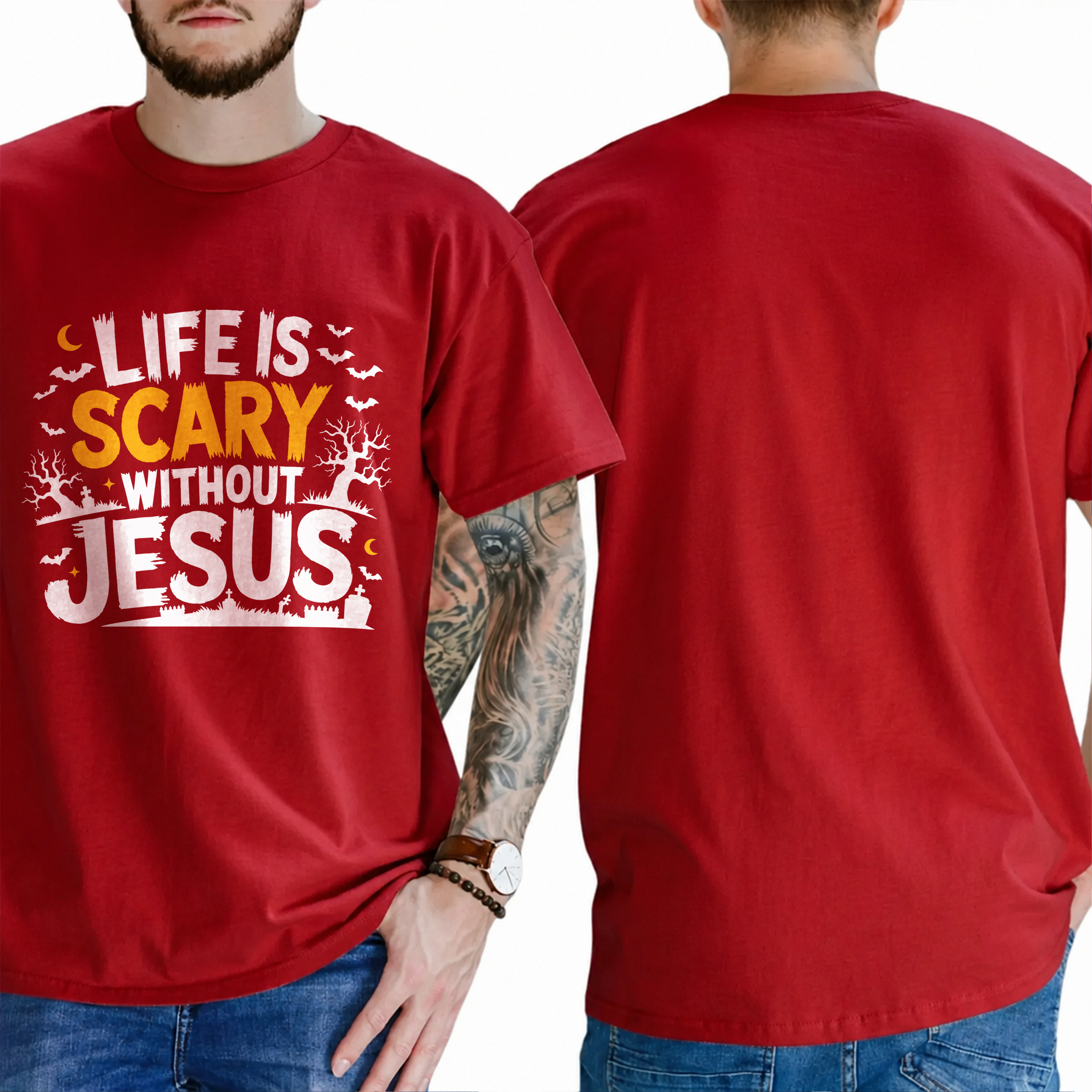 "Life Is Scary Without Jesus" T-Shirt
