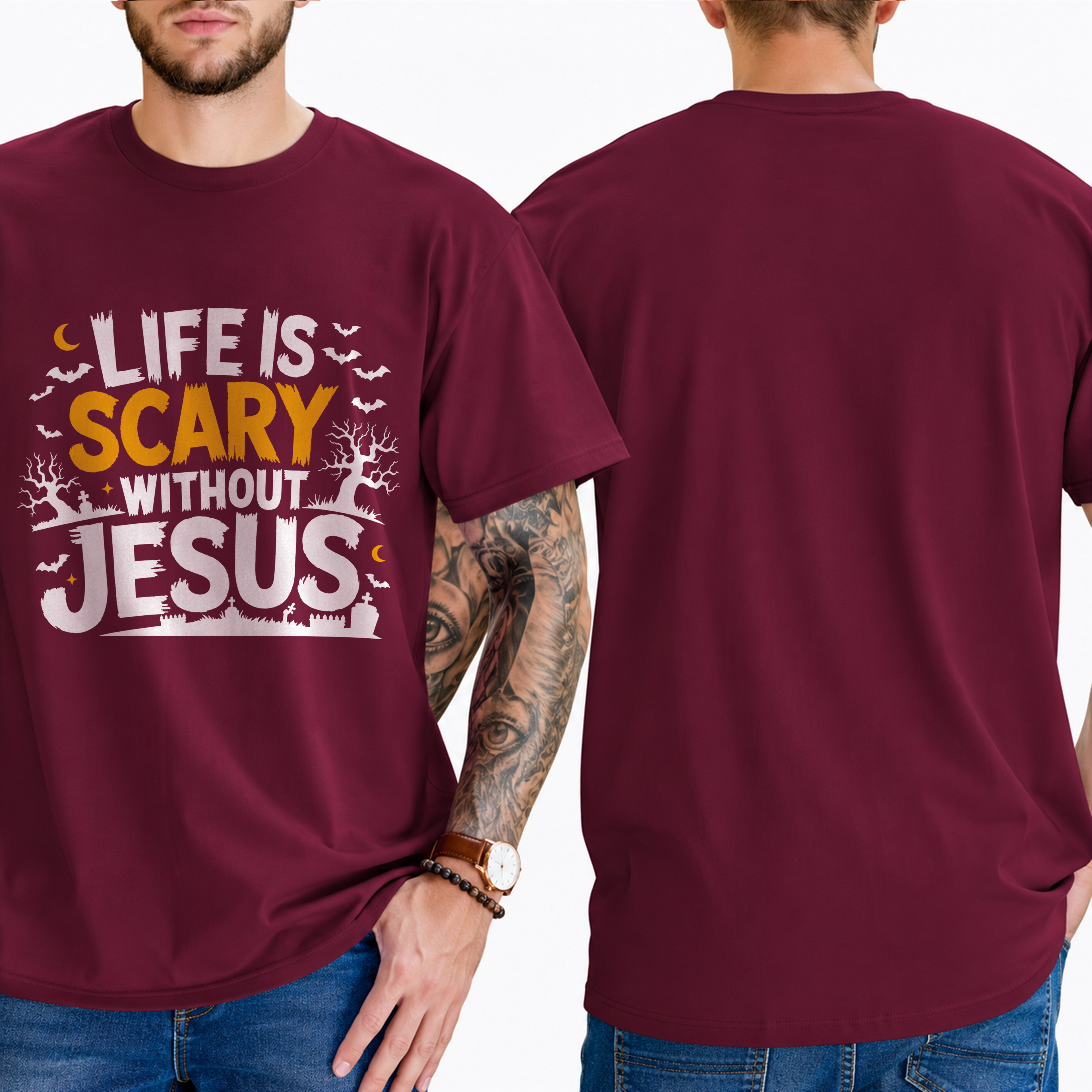 "Life Is Scary Without Jesus" T-Shirt