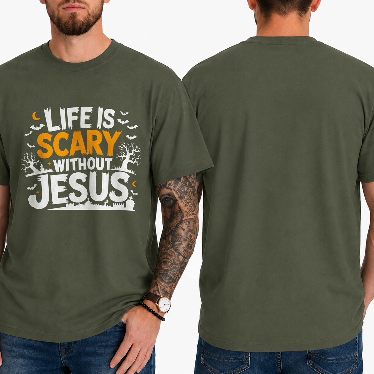 "Life Is Scary Without Jesus" T-Shirt