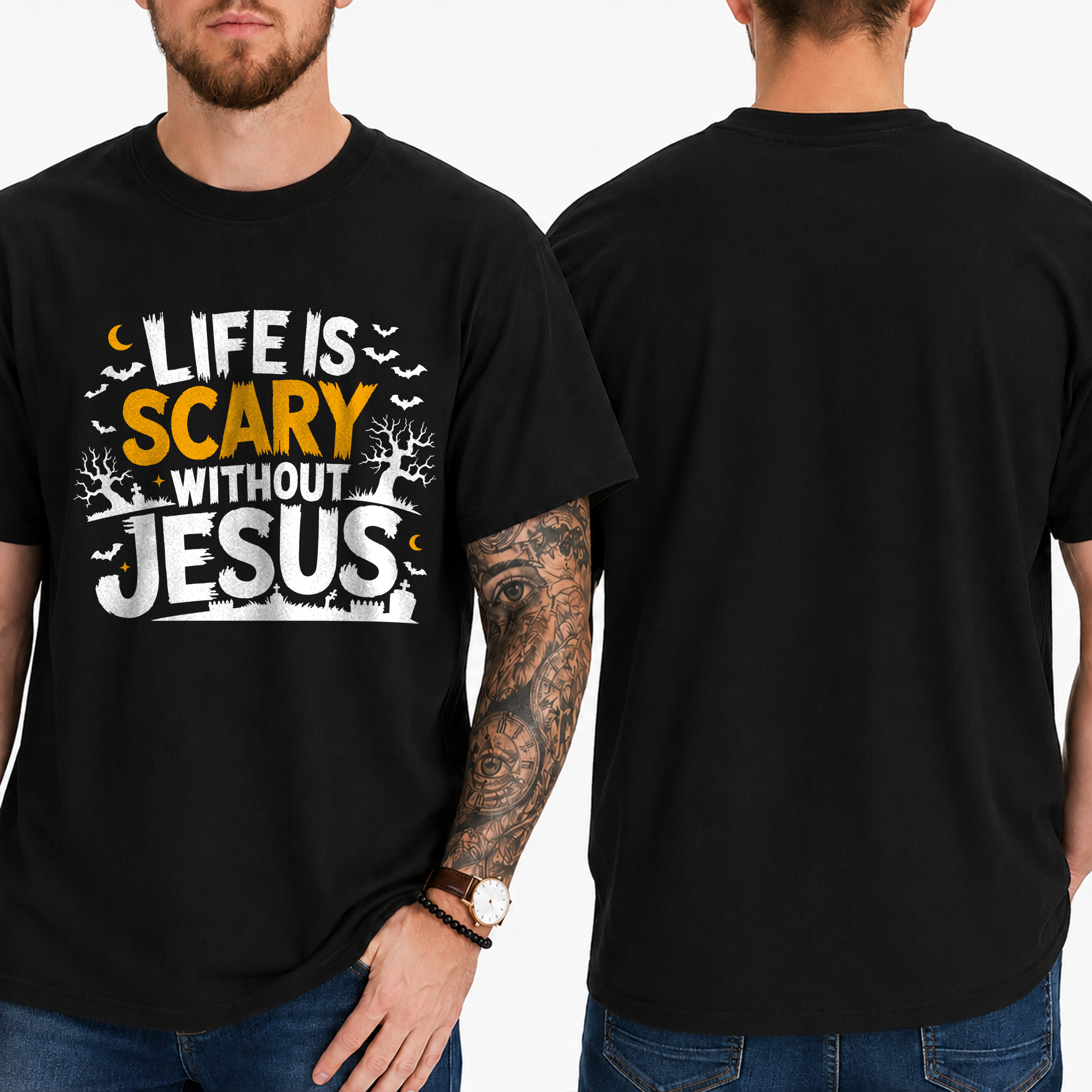 "Life Is Scary Without Jesus" T-Shirt
