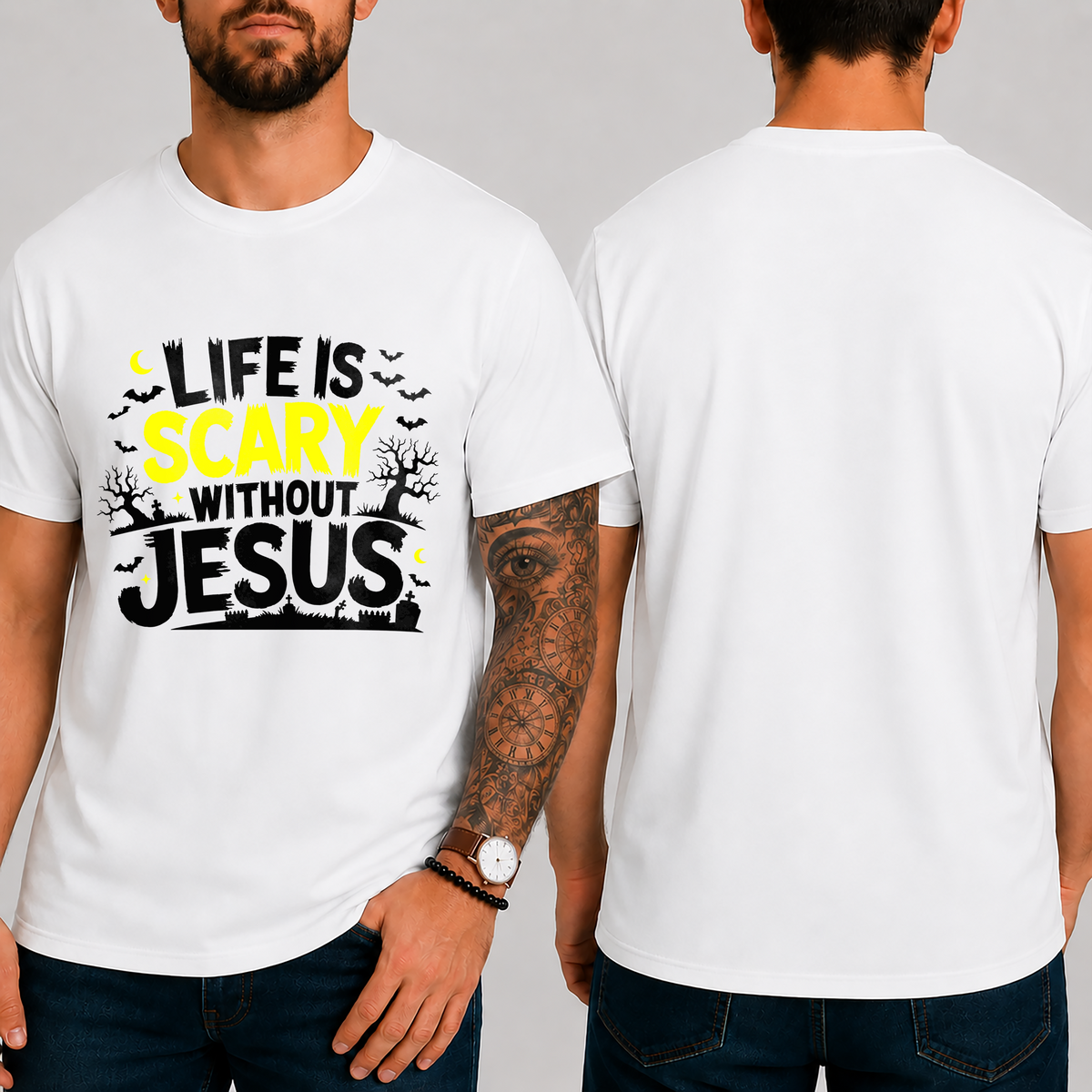 "Life Is Scary Without Jesus" T-Shirt