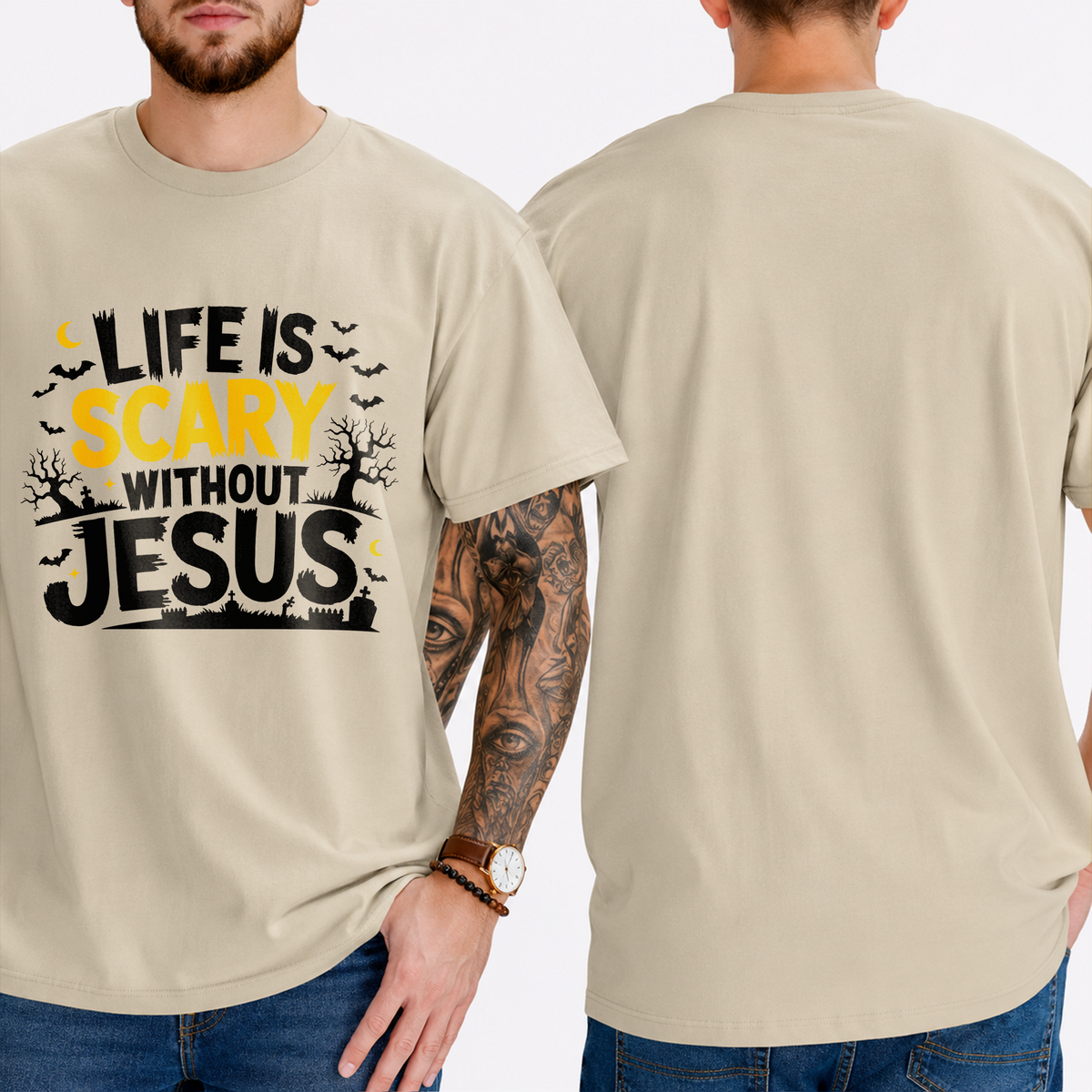 "Life Is Scary Without Jesus" T-Shirt