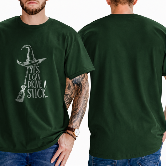 "YES I CAN DRIVE A STICK." T-SHIRT